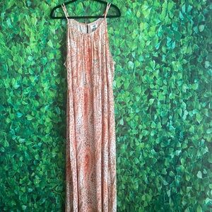 Old Navy - Paisley Maxi Dress in Orange and Cream(curvy size)